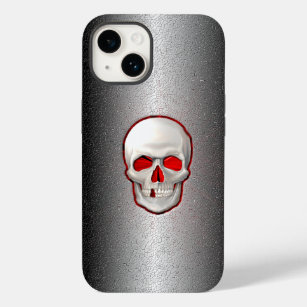 Gespankt metaal - 3D-gloeiende schedel Inlay Case-Mate iPhone 14 Hoesje