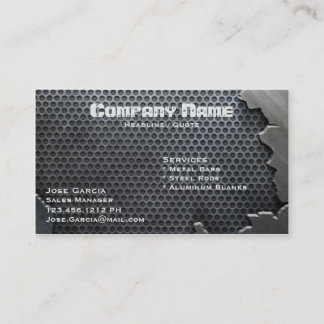Gespankt metaal visitekaartje
