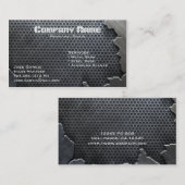 Gespankt metaal visitekaartje (Voorkant / Achterkant)