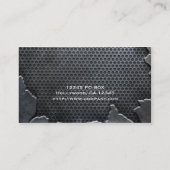 Gespankt metaal visitekaartje (Achterkant)