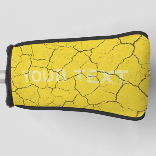 Gespankt Mustard Yellow Putter Hoesje Monogram Golfheadcover (Voorkant)