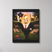 Gespannen Canvasprint Cornhole Man Canvas Afdruk (Voorkant)
