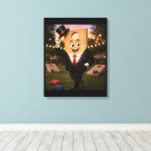 Gespannen Canvasprint Cornhole Man Canvas Afdruk (Insitu (Houten vloer))