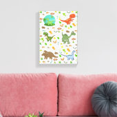 Gespannen Canvasprint Dinosaurus Canvas Afdruk (Insitu (Woonkamer))