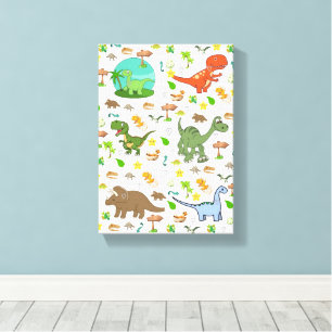Gespannen Canvasprint Dinosaurus Canvas Afdruk