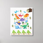 Gespannen Canvasprint Dinosaurus Wilde Dieren Canvas Afdruk (Voorkant)