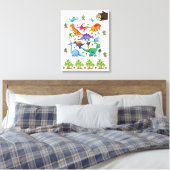 Gespannen Canvasprint Dinosaurus Wilde Dieren Canvas Afdruk (Insitu (Slaapkamer))