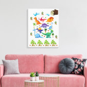 Gespannen Canvasprint Dinosaurus Wilde Dieren Canvas Afdruk (Insitu (Woonkamer))