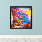 Gespannen canvasprint, landschap. canvas afdruk (Insitu (Houten vloer))