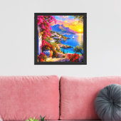 Gespannen canvasprint, landschap. canvas afdruk (Insitu (Woonkamer))