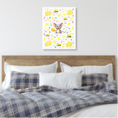 Gespannen canvasprint Mopshagedis kat sterren Canvas Afdruk (Insitu (Slaapkamer))