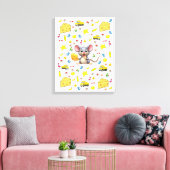 Gespannen canvasprint Mopshagedis kat sterren Canvas Afdruk (Insitu (Woonkamer))
