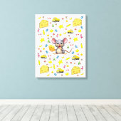 Gespannen canvasprint Mopshagedis kat sterren Canvas Afdruk (Insitu (Houten vloer))