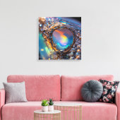 Gespannen canvasprint (Vuur Opal-8) Canvas Afdruk (Insitu (Woonkamer))