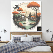 Gespannen Canvasprint XIV 1 Canvas Afdruk (Insitu (Slaapkamer))