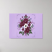 Gespannen Doek Boeket Viooltjes Canvas Afdruk (Voorkant)