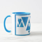 Gespantserde driehoeken en pijlen mok (Links)