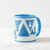 Gespantserde driehoeken en pijlen mok (Voorkant rechts)