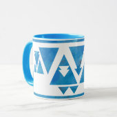 Gespantserde driehoeken en pijlen mok (Voorkant links)