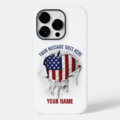 Gespantserde, gekruiste en getornde Amerikaanse vl Case-Mate iPhone Case (Achterkant)