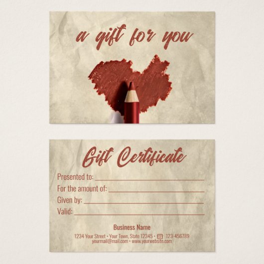 Gespantserde hartendraden Gift Kaart (Voorkant /achterkant)