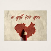 Gespantserde hartendraden Gift Kaart (Voorkant)