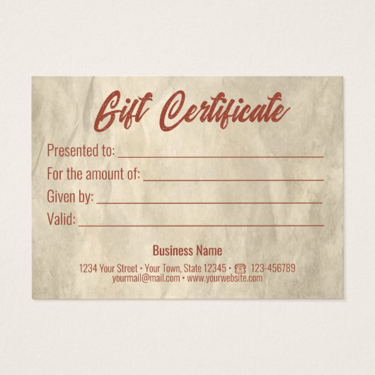 Gespantserde hartendraden Gift Kaart (Achterkant)