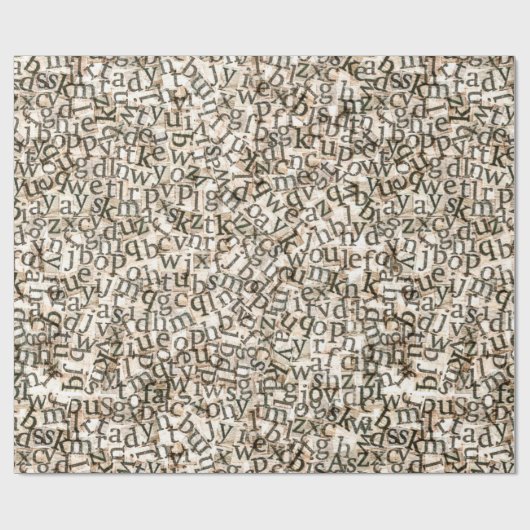 Gespantserde letters cadeaupapier (Vlak)