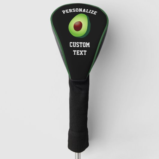 Gespecialiseerd cadeau voor groene avocado-golfgol golfheadcover (Voorkant)