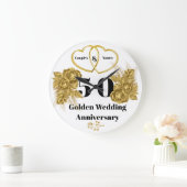 Gespecialiseerd Golden Wedding Jubileum Gift Clock Grote Klok (Huis)