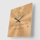 Gespecialiseerd Golden Wedding Jubileum Gift Clock Vierkante Klok (Hoek)