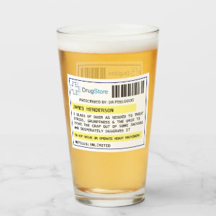 Gespecialiseerd grappig bier/cider-receptglas glas