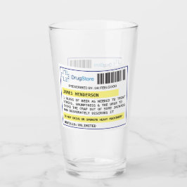 Gespecialiseerd grappig bier/cider-receptglas glas