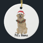 Gespecialiseerd Gulden Retriever-keramisch versier Keramisch Ornament<br><div class="desc">Maak de mooie lijst dit jaar met een gepersonaliseerde versiering van je favoriete kleine elf!</div>