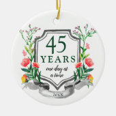 Gespecialiseerd Jubileum 45 jaar schoon Keramisch Ornament (Voorkant)