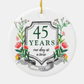 Gespecialiseerd Jubileum 45 jaar schoon Keramisch Ornament (Achterkant)