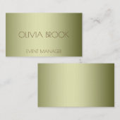 Gespecialiseerd luxepoeder, groen metaalfolie visitekaartje (Voorkant / Achterkant)