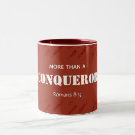 Gespecialiseerd MEER DAN EEN CONQUEROR Christelijk Tweekleurige Koffiemok