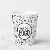 Gespecialiseerd ontwerp voor zwart-wit Logo Papieren Bekers (Voorkant)