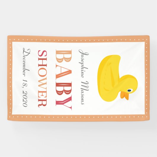 Gespecialiseerd Rubber Duck Neutraal Baby shower Spandoek (Horizontaal)