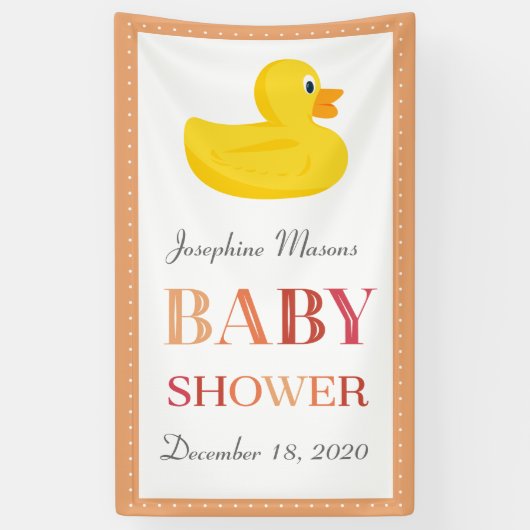 Gespecialiseerd Rubber Duck Neutraal Baby shower Spandoek (Verticaal)