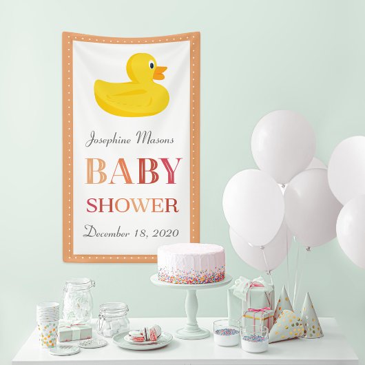 Gespecialiseerd Rubber Duck Neutraal Baby shower Spandoek