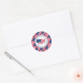 Gespecialiseerd THUIS GEMAAKT MET DE Vlag VAN LOVE Ronde Sticker (Envelop)