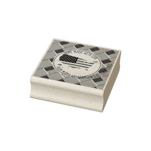 Gespecialiseerd THUIS GEMAAKT MET DE Vlag VAN LOVE Rubberstempel (Stempel)