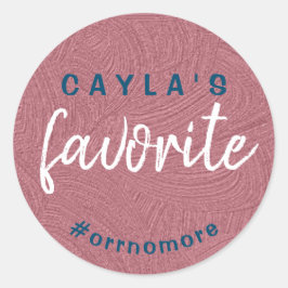 Gespecialiseerde Bride's favoriete Roos Gold Blue  Ronde Sticker