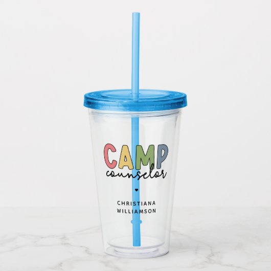 Gespecialiseerde Camp Counselor Gifts Acryl Drinkbeker (Voorkant)