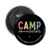Gespecialiseerde Camp Counselor Gifts Button Flesopener (Voorkant)