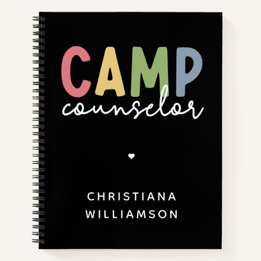 Gespecialiseerde Camp Counselor Gifts Notitieboek (Voorkant)