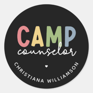 Gespecialiseerde Camp Counselor Gifts Ronde Sticker