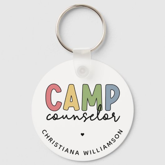 Gespecialiseerde Camp Counselor Gifts Sleutelhanger (Voorkant)